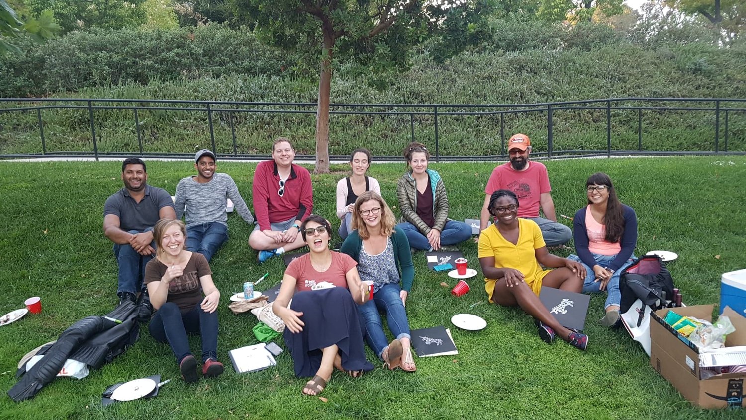 SURPAS leadership team sitting outside